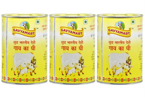 gavyamart pure non gmo made of kankrej organic cow ghee 1 ltr each pack of 3 product images orvqy0b5lgd p597560619 0 202301140419