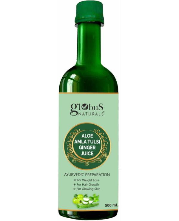 globus naturals immunity booster aloevera amla tulsi ginger juice for skin and hair 500 ml product images orviqehc1ky p595184645 0 202211091653