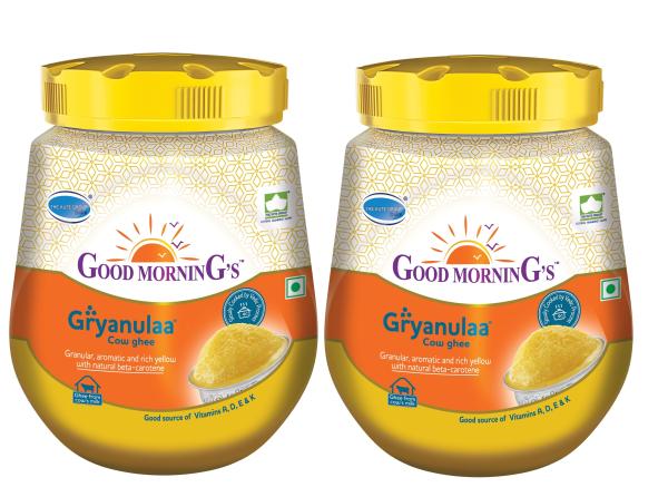 good morning s gryanulaa pure cow ghee danedaar suddh desi ghee with rich aroma 1 liter jar pack of 2 x 1 liter product images orvzzdoqpxc p594918201 0 202210311048