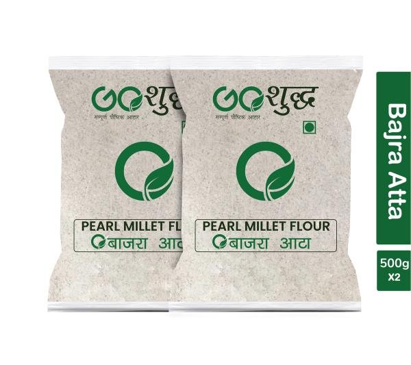 goshudh best quality bajra atta 500gm each pack of 2 pearl millet flour 1000 g product images orvxlldsycy p591296534 0 202205132154