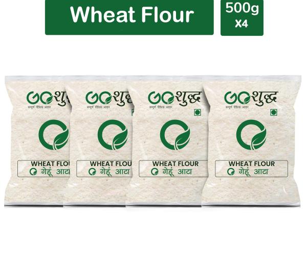 goshudh best quality gehun atta 500gm each pack of 4 wheat flour 2000 g product images orvm0c9yxqd p591296761 0 202205132206