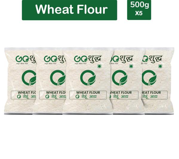 goshudh best quality gehun atta 500gm each pack of 5 wheat flour 2500 g product images orv1mjbg8wj p591296765 0 202205132206