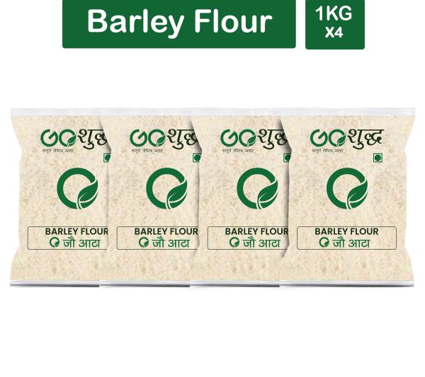 goshudh best quality jau atta 1kg each pack of 4 barley flour 4000 g product images orvpmwtie64 p591366185 0 202205162045