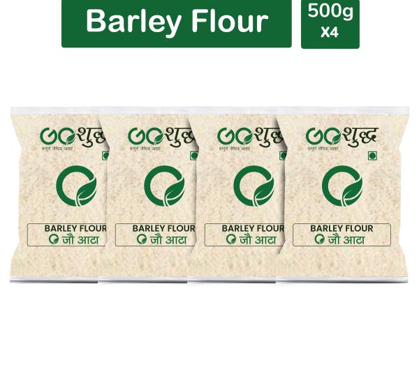 goshudh best quality jau atta 500gm each pack of 4 barley flour 2000 g product images orvags4jfd0 p591366213 0 202205162047