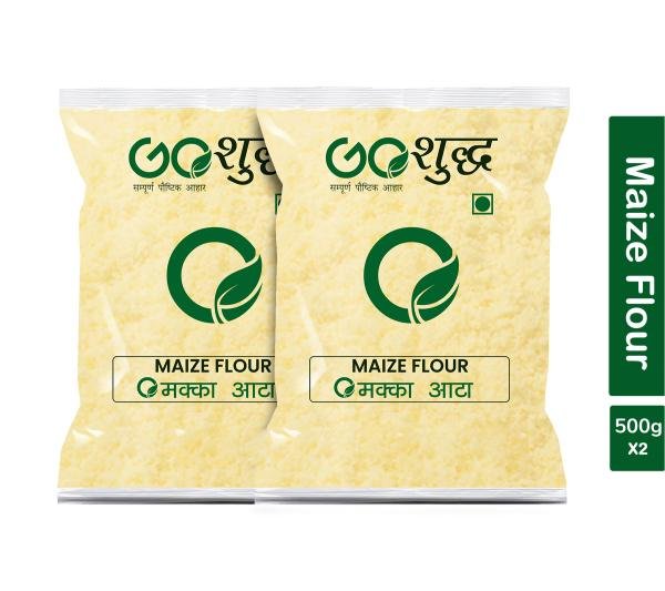 goshudh best quality makka atta 500gm each pack of 2 maize flour 1000 g product images orvc9fhutyx p591367307 0 202205162219