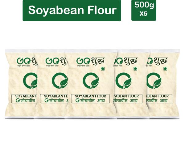 goshudh best quality soyabean flour 500gm each pack of 5 soyabean flour 2500 g product images orvxyl91dar p591371171 0 202205170202