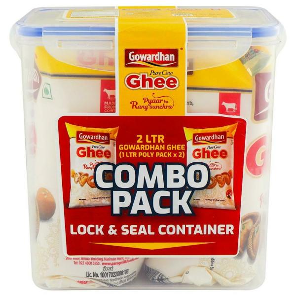 gowardhan cow ghee 1 l pack of 2 pouch with lock seal container product images o491895396 p590052513 0 202203171122