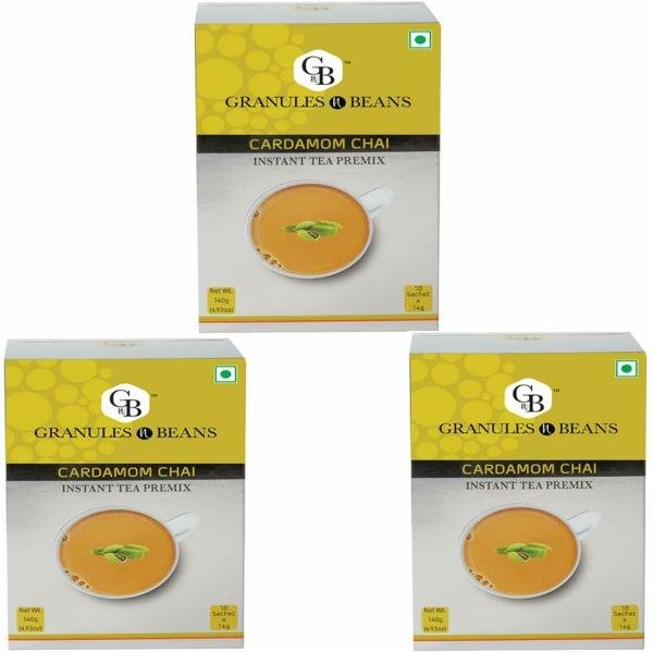 granules n beans cardamom chai instant tea premix 10 sachet x 14g 140g pack of 3 product images orvekyp3sdz p591403337 0 202205171604