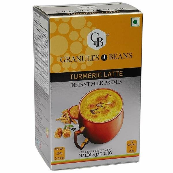 granules n beans turmeric latte instant milk premix haldi jaggery 10 sachet x 22g 220g pack of 2 product images orv4z3fb3t2 p591403524 0 202205171612