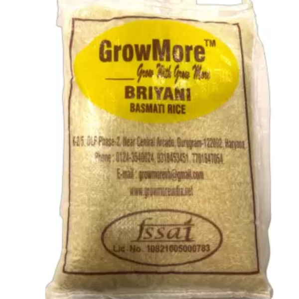 grow more basmati biryani rice 5 kg extra long grain daily cooking rozana rice everyday naturally processed classic pulav aroma real real basmati super pure unpolished rice 5 kg product images orvg47atwci p594419914 0 202301051139