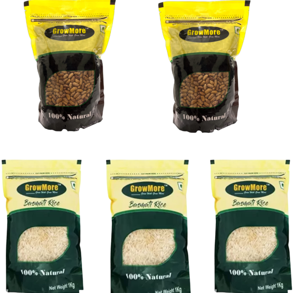 grow more basmati premium rice 2 kg rajma chitra 2 kg super saver combo pack extra long grain daily cooking everyday gluten free healthy rich in fiber high protein pure unpolished rice rajma 4 pack product images orvfurtmcnn p594520137 0 202210281253