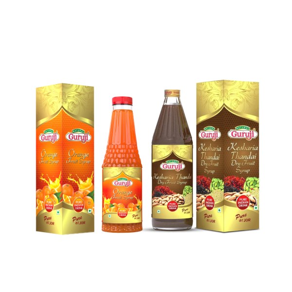 guruji kesharia thandai and orange fruit syrup sharbat product images orvkjjy65tg p598893149 0 202302271938