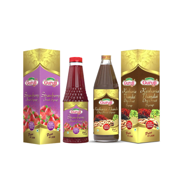 guruji kesharia thandai syrup and strawberry syrup sharbat product images orvnqorgksh p598893144 0 202302271938