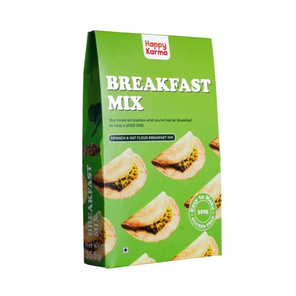 happy karma breakfast mix 350 g oat flour and spinach breakfast mix easy to make gluten free product images orvz5jixmtp p593792741 0 202209152230 1