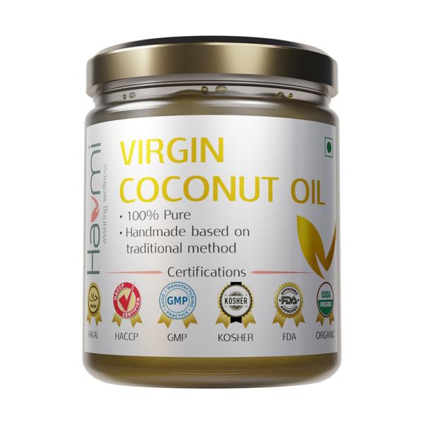 havmi 100 natural organic virgin coconut oil rich in vitamins best for moisturizer for soft and smooth skin prevents from rashes new born baby massage and for cooking 150 ml product images orvb6rfls9p p596395614 0 202212151940