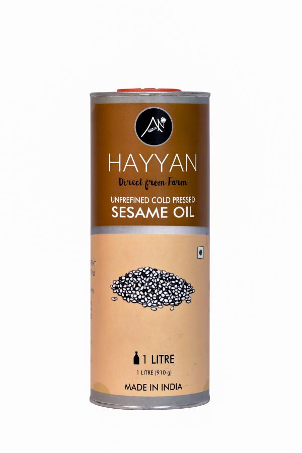 hayyan cold pressed sesame oil 100 pure edible til ka tel for cooking 1 litre tin product images orv4h9ete7f p592175579 0 202206231454