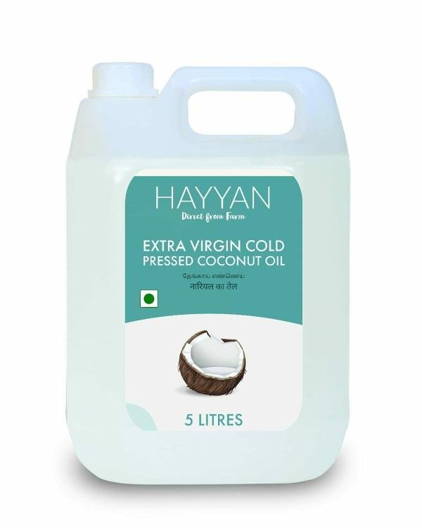 hayyan extra virgin coconut oil cold pressed for cooking skin care 5 litres product images orv1alqwfyn p591740261 0 202205302319