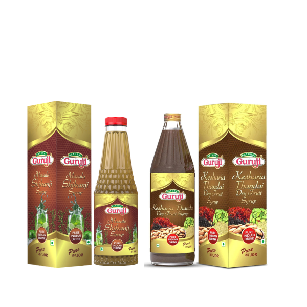 jai guruji kesharia thandai and masala shikanji fruit syrup sharbat product images orvofkhcztf p598893192 0 202302271940