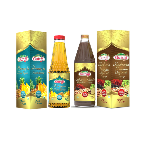 jai guruji kesharia thandai and pineapple fruit syrup sharbat product images orv7bk7ls0l p598893196 0 202302271940