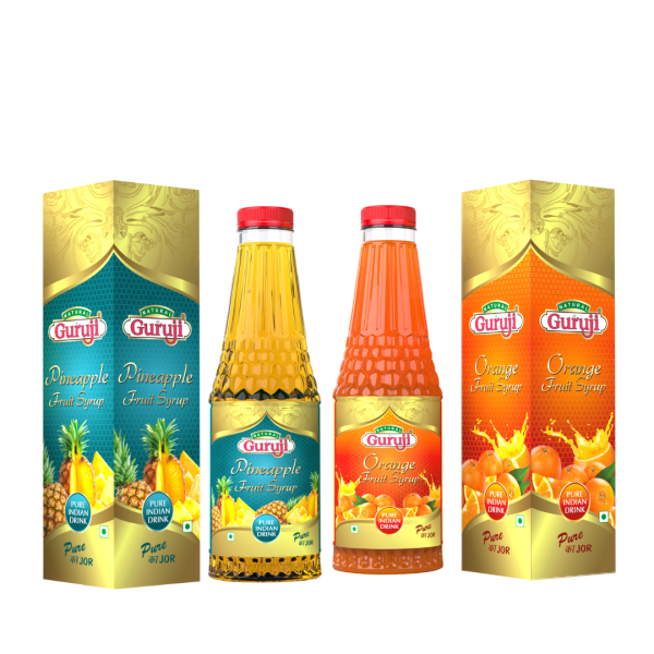 jai guruji pineapple fruit and orange fruit syrup sharbat 750 ml each pack of 2 product images orv4j0bscuk p598944795 0 202303011248