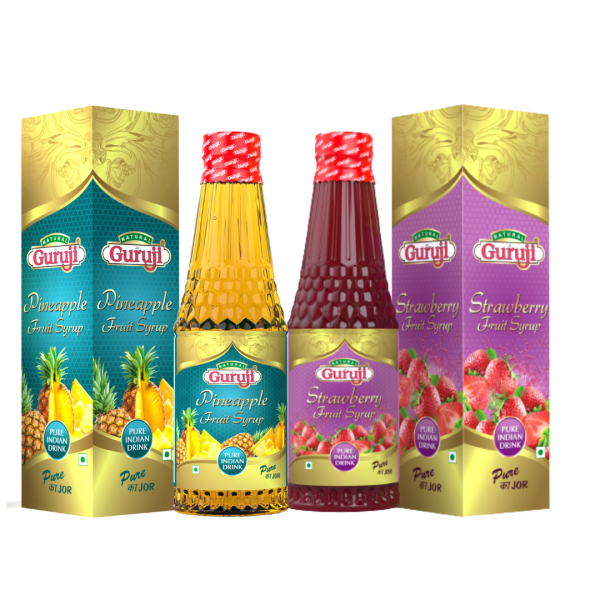 jai guruji pineapple fruit and strawberry fruit syrup sharbat 750 ml each pack of 2 product images orvebk73bmf p592071147 0 202206141824