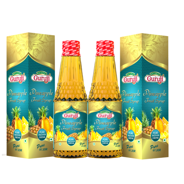 jai guruji pineapple fruit syrup sharbat 750ml each pack of 2 product images orvlnydmuhj p592060524 0 202206131740