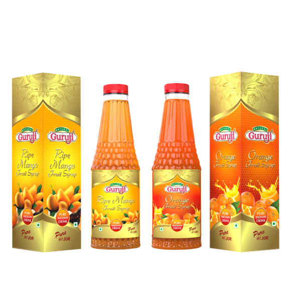 jai guruji ripe mango fruit and orange fruit syrup sharbat 750 ml each pack of 2 product images orv64bbn6pa p598945248 0 202303011303