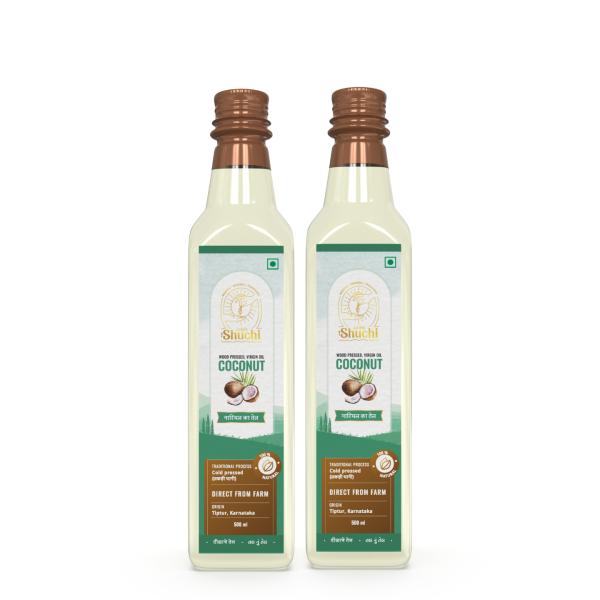 janki s shuchi cold pressed coconut oil in wooden ghani 500ml pack of 2 product images orv1nrk4xhh p593990925 0 202209231646