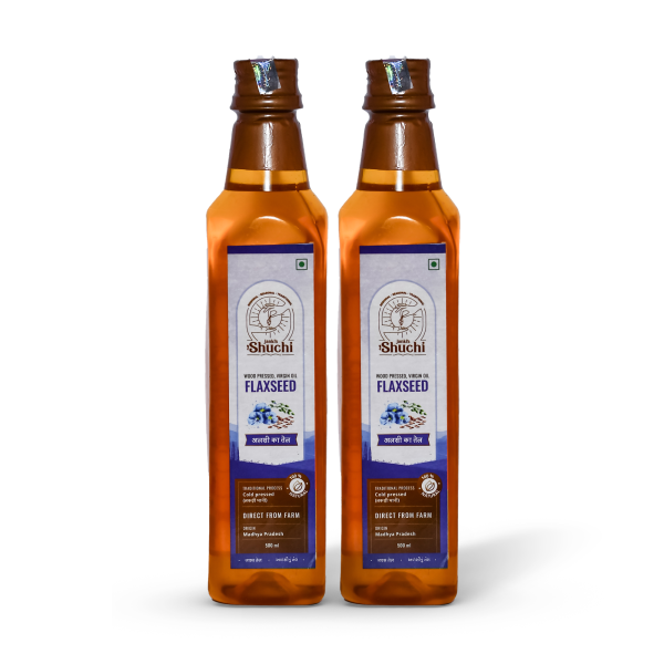 janki s shuchi cold pressed flaxseed oil in wooden ghani 500ml pack of 2 product images orvf22lels1 p594094229 0 202209261415