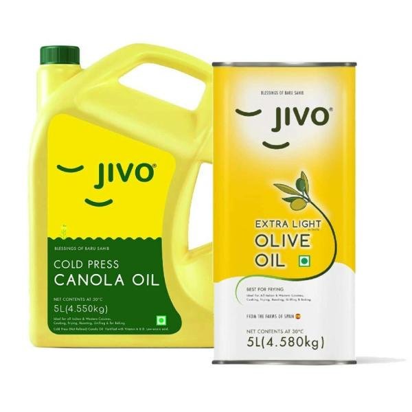 jivo canola cold press edible oil 5 litre with jivo extra light olive oil 5 litre product images orvb85ll3tz p592196316 0 202210261357