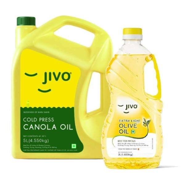 jivo canola cold press edible oil 5l with jivo extra light olive oil 2l pack of 2 product images orvdmq1tnrr p592347692 0 202210271342