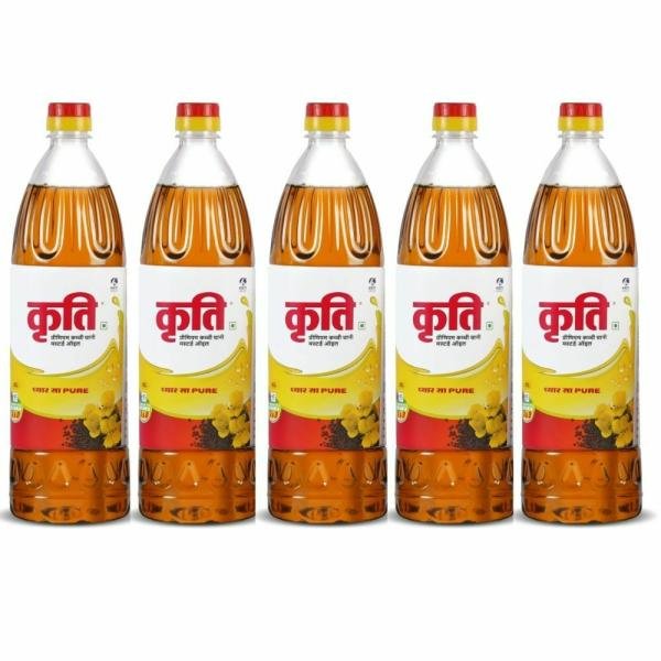 kriti refined mustard oil 1l bottle pack of 5 product images orvej5giidh p596269472 0 202212121603