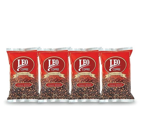 leo coffee house blend pure filter coffee powder medium roast mild and aromatic 250 g pack of 4 product images orvbfsmk2lu p598159823 0 202302062143