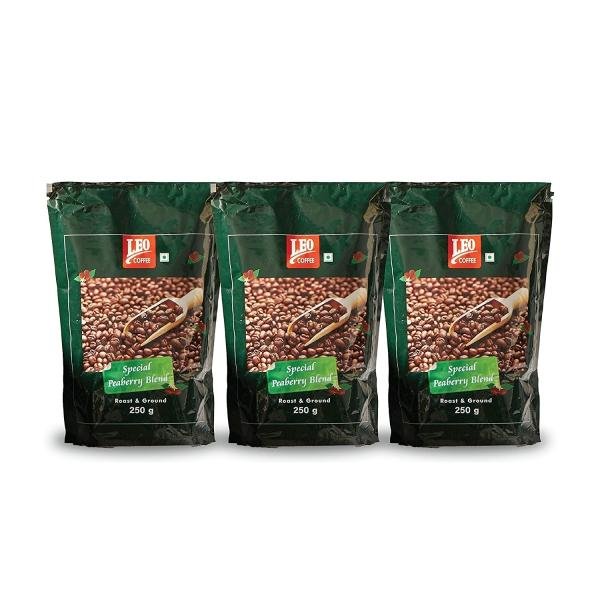 leo coffee special peaberry freshly ground filter coffee powder medium roast mild and aromatic 250 g pack of 3 product images orvg0yirgxt p598211463 0 202302080720