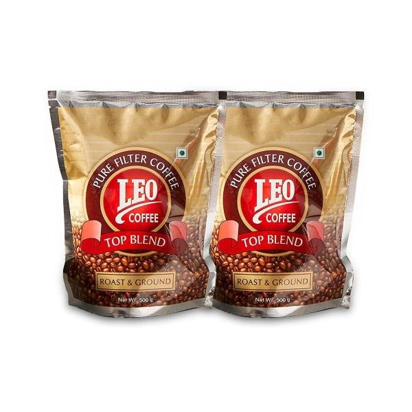 leo coffee top blend coffee pure filter coffee powder medium roast mild and aromatic 500 g pack of 2 product images orvmaccvnub p598158819 0 202302062107