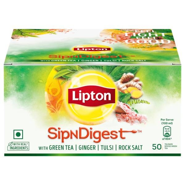 lipton sipndigest ginger tulsi rock salt green tea bags 1 8 g 50 pcs product images o492390944 p590945285 0 202210112218