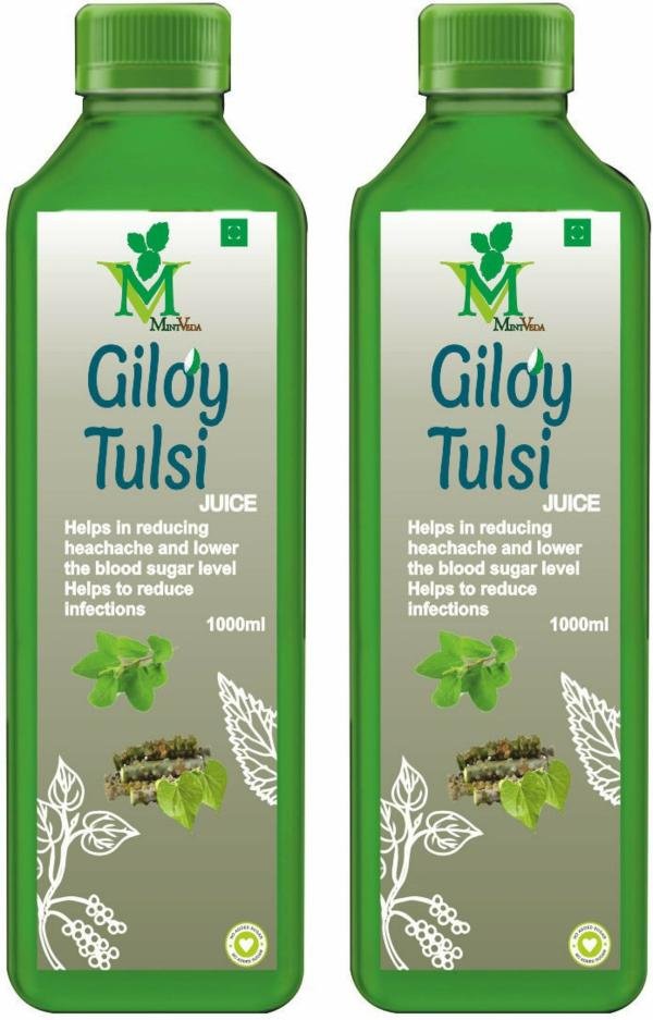 mintveda giloy tulsi juice 1 l each pack of 2 product images orvocir3z2g p595426247 0 202211181809