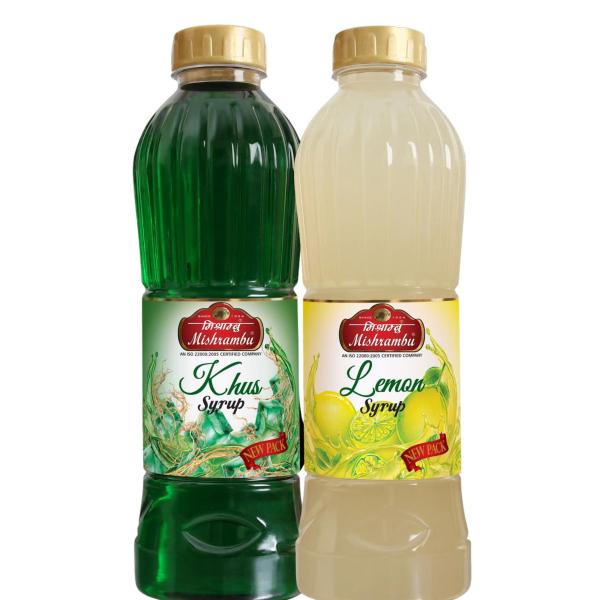 mishrambu combo syrups of khus and lemon 750 ml each pack of 2 product images orvrvrxl9bo p591964978 0 202206061800