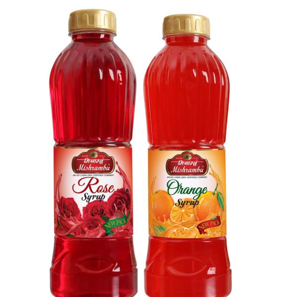 mishrambu combo syrups orange and rose 750 ml each pack of 2 product images orv0s6yhhfp p591965056 0 202206061810