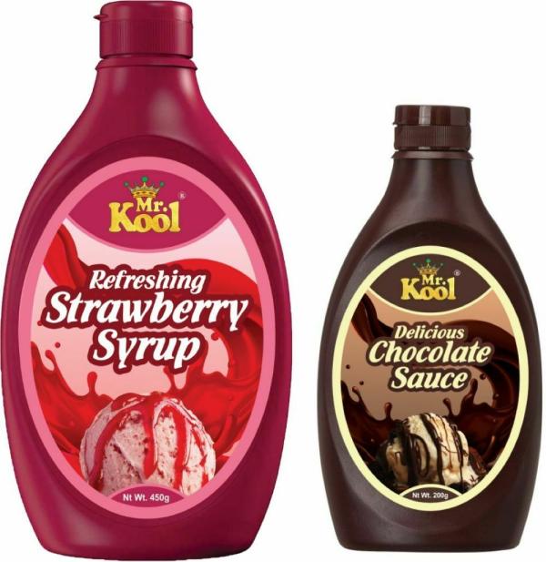 mr kool refreshing strawberry syrup 450gm and chocolate syrup 200gm pack of 2 combo product images orvrk3b3rdm p597906637 0 202301271429