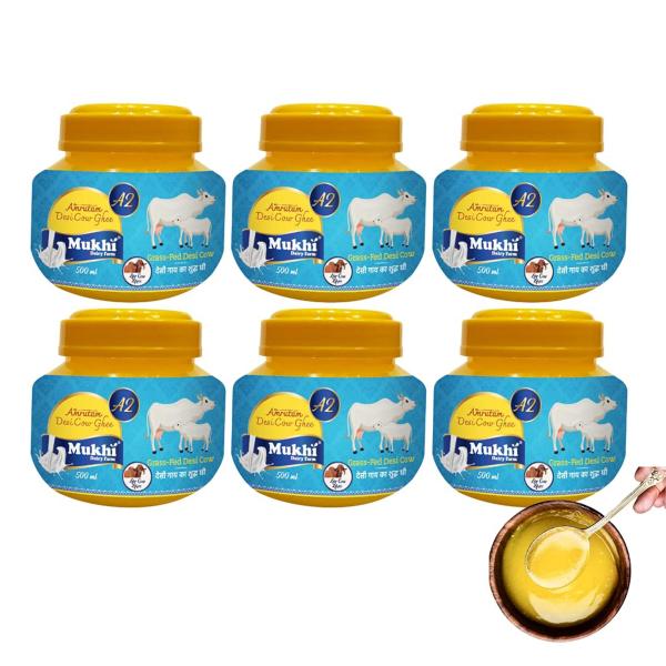 mukhia store cow desi ghee 500 ml pack of 6 product images orvvvcghz2s p593448823 0 202208261722