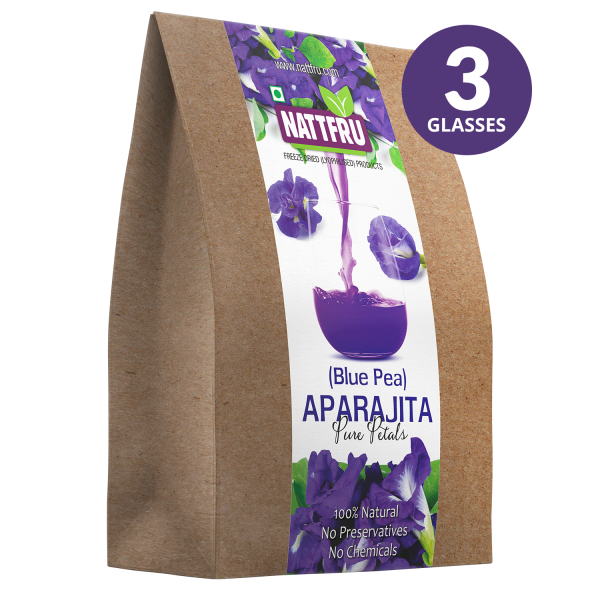 Nattfru Blue Pea / Aparajita Tea – Natural Blue Purple Iced Tea, Cooler, Cocktails, Mocktails | Herbal Tea – High on Anti Oxidants