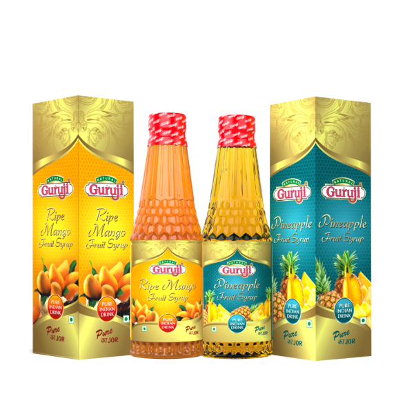 natural jai guruji ripe mango pineapple fruit syrup each 750ml pack of 2 product images orvutm28a9l p591964441 0 202206061716