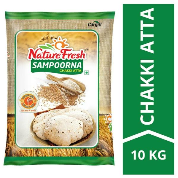 nature fresh sampoorna chakki whole wheat atta 10 kg product images o491082049 p491082049 0 202203150552