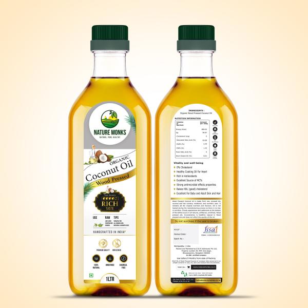 nature monks natural pure healthy cold pressed organic coconut oil 1l pack of 2 product images orvgikqlywc p593550090 0 202208290044