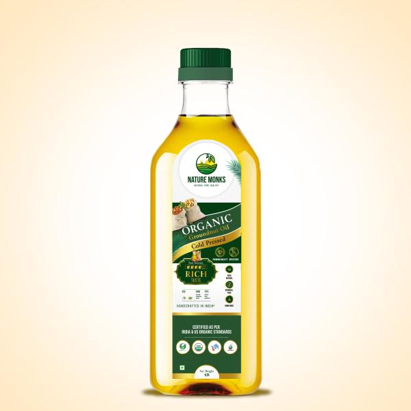 nature monks natural pure healthy cold pressed organic groundnut oil 2l product images orvdoteikct p593494922 0 202208271844