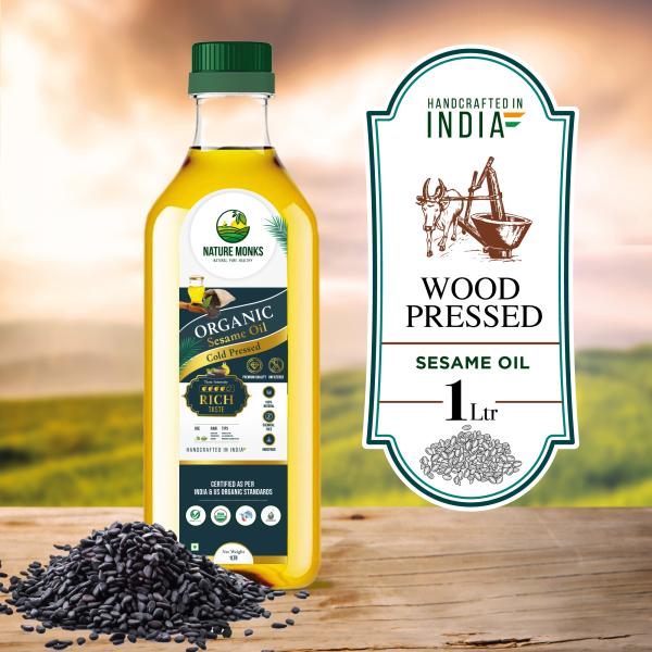 nature monks natural pure healthy cold pressed sesame oil gingelly oil and groundnut oil each 1l product images orvxdnzgjdk p593526240 0 202208281236