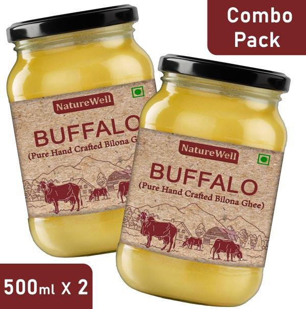 naturewell twin pack of buffalo ghee made by hand churned bilona method rich taste aroma product images orvr52vyuvx p596067854 0 202212051204