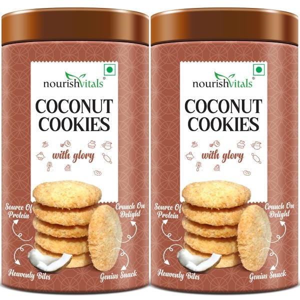 nourishvitals coconut cookies heavenly bites source of protein crunchy delights genius snack 120g x pack of 2 product images orvnj6tarze p594174038 0 202209301305