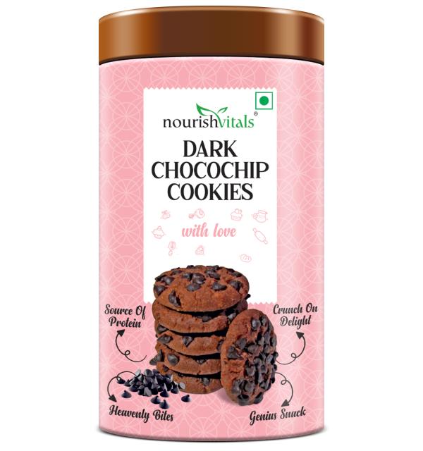 nourishvitals dark chocochip chocolate cookies heavenly bites source of protein crunchy delights genius snack 120g product images orvonm3ycpz p594174289 0 202209301312